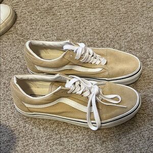Vans Tan and White Women's Sneakers